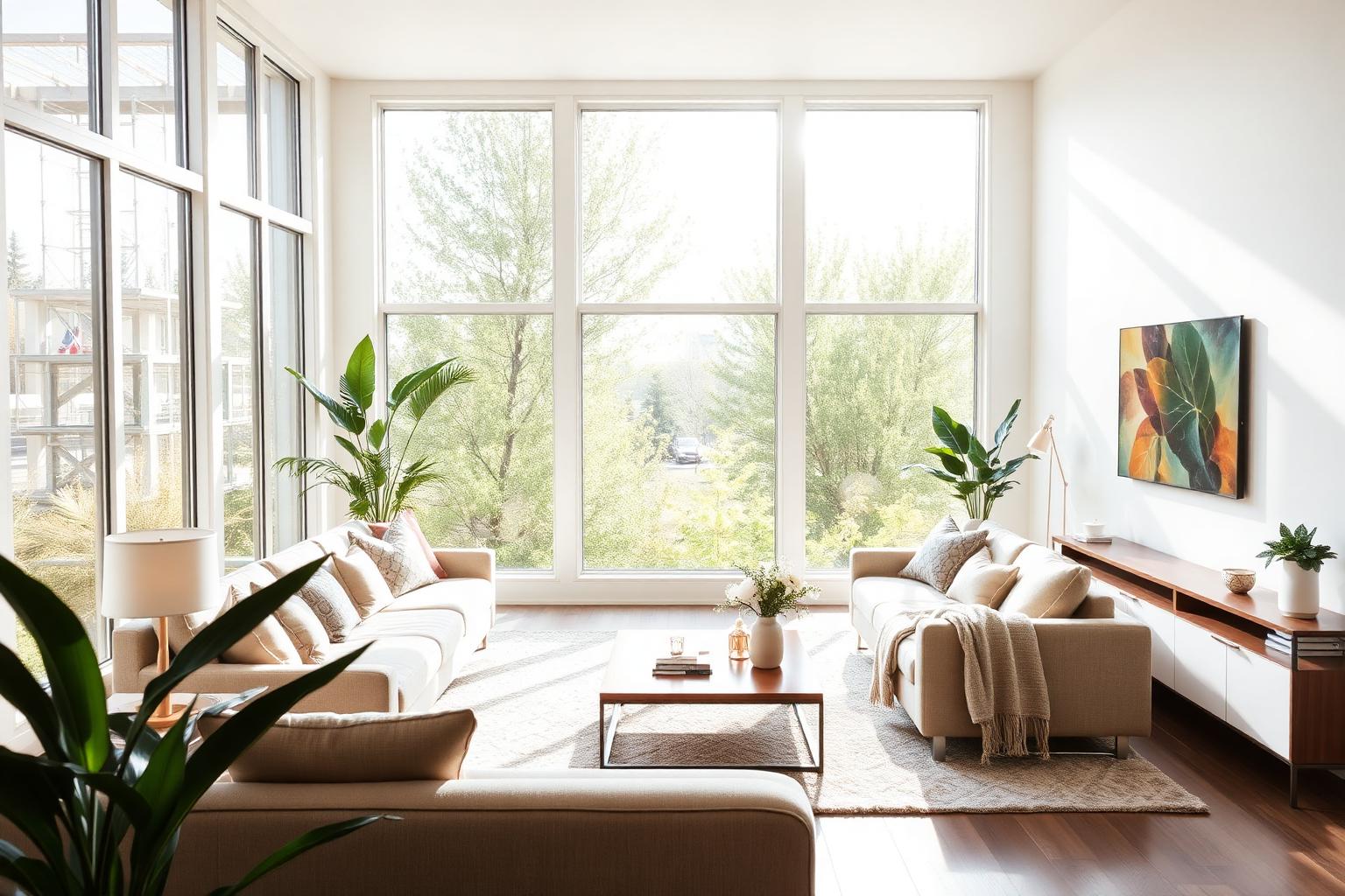 Spotless bright living room